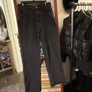 Zara Full Length Black straight leg jean
